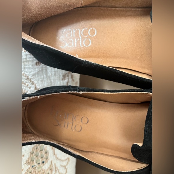 Franco Sarto Arthur Elegant Black Suede Loafers Size 7 - Picture 8 of 12